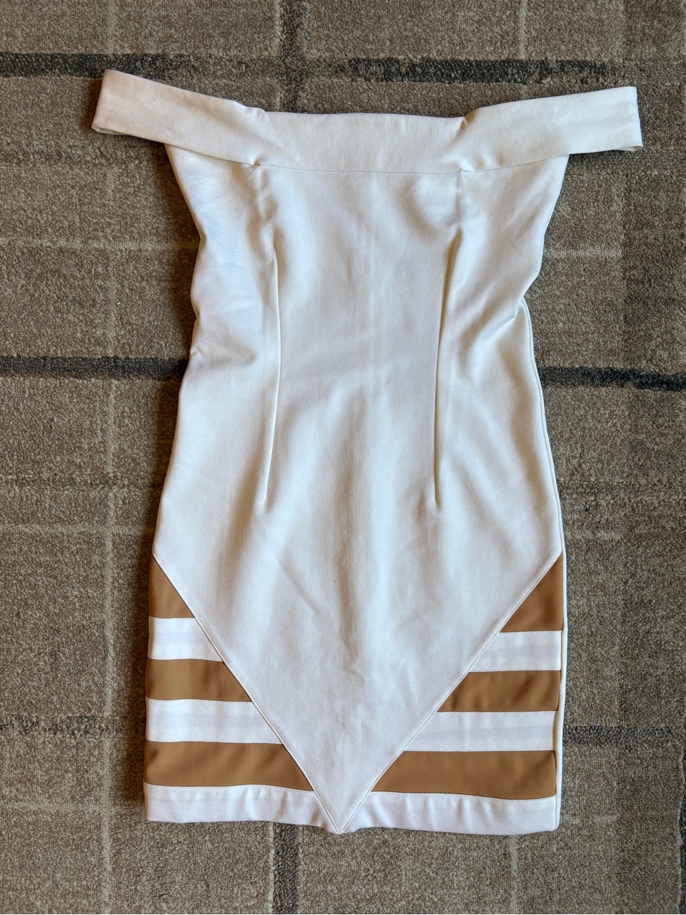 Torn By Ronny Kobo Off Shoulder Cutout Dress Size Medium NWT white